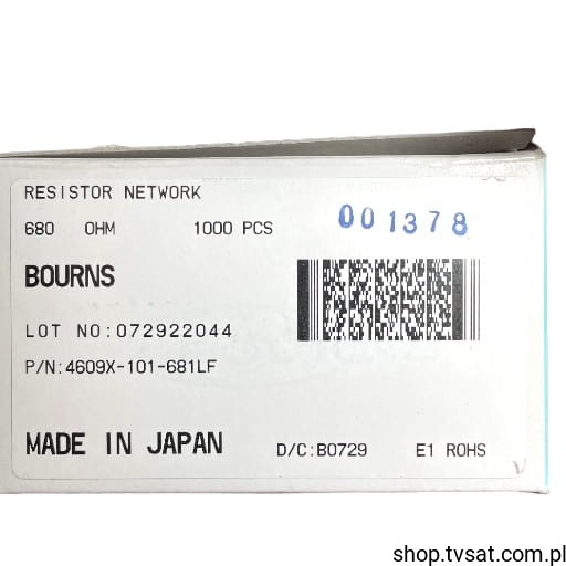[200pcs] 4609X-101-681LF 680R Network Resistor SIP9 BOURNS TVSAT-SHOP