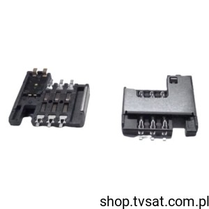 [20szt] CCM03-3754LFT-R102 SIM Card Conn. 6Pin, Switch SMD C&K