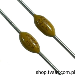 [300szt] C410C222K5R5TA 2.2nF50V 10% X7R Cer Cap Axial AXIAL KEMET