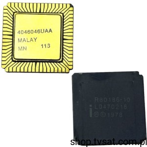[1szt] R80186-10 SMD-LCC68-CG INTEL USED