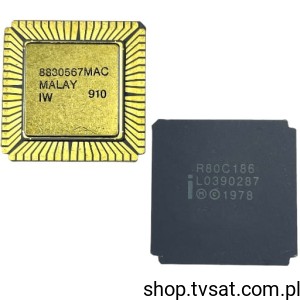 [1szt] R80C186 SMD-LCC68-CG INTEL USED