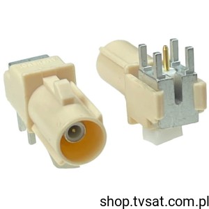 [3pcs] FA1-NIRP-PCB-8A FAKRA HF Straight Plug PCB Beige THT AMPHENOLS