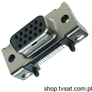 [4szt] KSEY-15S-1A3F19-13-LF-SN Socket D-SUB-15 ON-BOARD JST