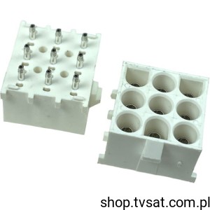 [5szt] 350763-4 Power Connector 3x3 Pins THT AMP
