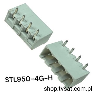 [15pcs] STLZ950-4G-5.08-H-GY Termin Block 4 Pin R=5.08mm THT PTR-H