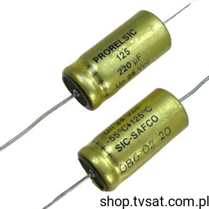 [10szt] 220uF-25V-AXIAL A701065 Prorelsic125 220uF 25V AXIAL SICSAFCO