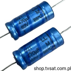 [10szt] 470uF-63V-021 Electrolytic 222202118471 M 470uF 63V AXIAL PHILIPS