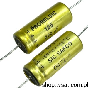 [10szt] 220uF-40V-AXIAL A701087 Prorelsic125, S=12x30 mm AXIAL SICSAFCO