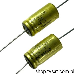 [10szt] 15uF-100V-AXIAL A701124 Prorelsic125, 10x19 mm AXIAL SICSAFCO