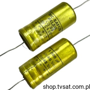 [3szt] 1000UF-40V-AXIAL A721583 Relsic 33, 18x40 mm AXIAL SICSAFCO