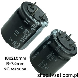 [50szt] RPK-16V472MK6 Electrolytic 4700uF 16V 105'C R=7.5 NC Terminal THT ELNA