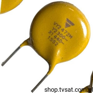 [50szt] VY2472M49Y5US6TL7 4.7nF 300VAC R7.5 Y5U THT VISHAY-BC