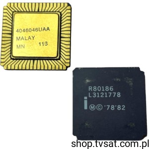 [1szt] R80186 SMD-LCC68-CG INTEL USED