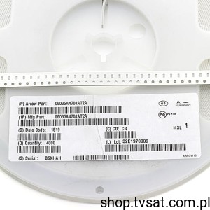 [500szt] 06035A470JAT2A Cer 47pF 50V NPO SMD-0603 AVX