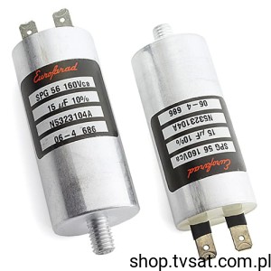 [2szt] SPG56 Cap 15uF 160Vca Fi=30mm H=67+12mm Screw THT EUROFARAD