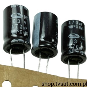 [50szt] RD1J477M12020 Electrolytic 470uF 63V S. RD RADIAL SAMWHA