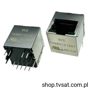 [2szt] 74990101241 Conn Jack RJ45 LAN Category THT WURTH