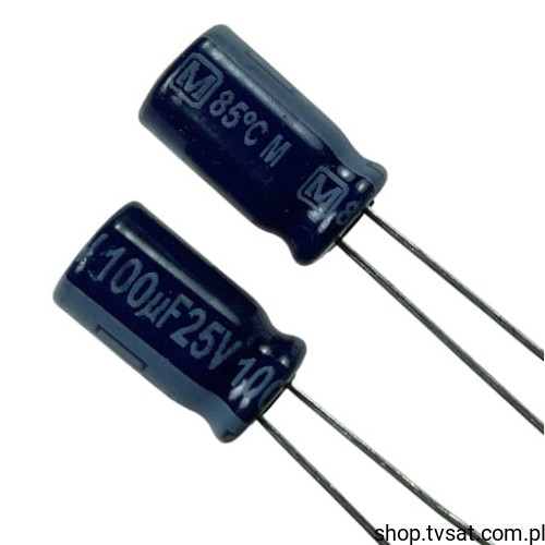 [100pcs] ECA1EM101I 100uF 25V Electrolytic R=2.5mm RADIAL PANASONIC ...