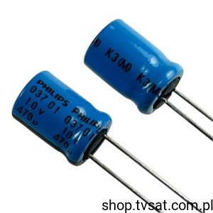 [50szt] 2222-037-74471 470uF 10V Electrolytic Fi=8mm R=3.5mm RADIAL PHILIPS