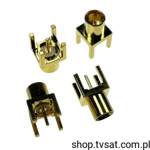 [2szt] 82_MCX75-0-4 HF Connector to PCB THT HUBER+SUHN