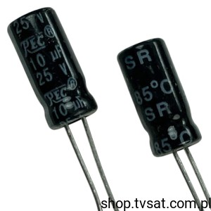 [300szt] 10UF-25V-SR 10uF 25V R=2.54mm Ser. SR Electrolytic R2.54 TREC