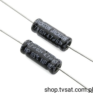 [50szt] LAN4R7M63V616 4.7uF 63V Non-Polarized NP85'C AXIAL JACKCON
