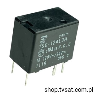 [3szt] TSC-124L3H,000 2-1419130-8 Relay 24VDC 1A THT TE-CONN