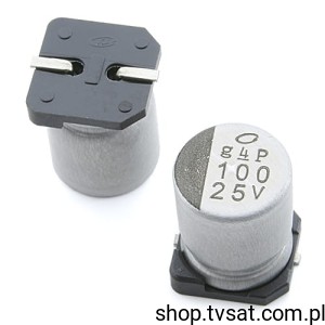 [50szt] UUX1E101MNL1GS 100uF 25V Elcos  8x10mm SMD HICON