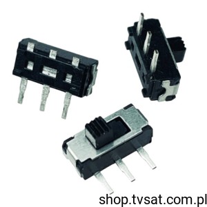 [40szt] EG1270 Slide Switch SPDT On-On 300 mA 6Vdc THT E-SWITCH