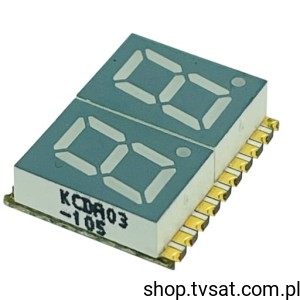 [2szt] KCDA03-105 7-Segment LED Display 2 Digit Red SMD KINGBRIGHT