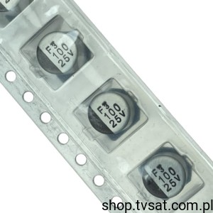 [200szt] UUR1E101MCL6GS 100uF 25V Electrolytic SMD HICON