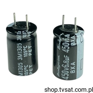 [100szt] 450BXA6R8M 6.8uF 450V Electrolytic 10x16mm RADIAL RUBYCON