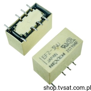 [3pcs] EF2-3NU Relay 3.0Vdc 1A Coil 185 Ohm SMD NEXEM