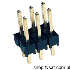 [25szt] TSW-103-23-G-D Header 2.54mm, 2x3 Pin Gold Plated THT SAMTEC