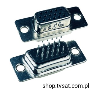 [3szt] 09561515500 Socket D-SUB-15  High Density THT HARTING