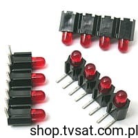 [50szt] Z3400R LED 3mm Red Bar 4 Pcs THT MENTOR