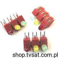 [40szt] LED-3mm-BAR LED 3mm Red/Yellow/Green in Case THT MENTOR