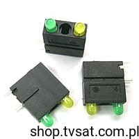 [20szt] 1882.YG LED 3mm Yellow/Green in Case THT MENTOR