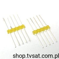 [5szt] HLMP-6755 LED Yellow AXIAL HP 