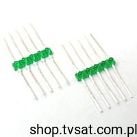[50szt] HLMP-6855 LED Green AXIAL HP 
