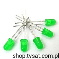 [200szt] TLLG5401 LED 5mm Green RADIAL TEMIC