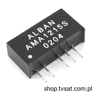 [2pcs] AMA1215S DC-DC 12V to 15V 66mA SIL5 ALBAN