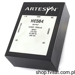 [1pc] HE584 AC-DC 115VAC to 15VDC 1.8A THT ARTESYN
