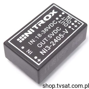 [1szt] NI3-2405-V DC-DC In 18-36V  Out +5V  3W THT NITROX