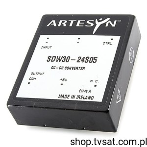 [1pc] SDW30-24S05 DC-DC 24V to 5V 5A THT ARTESYN