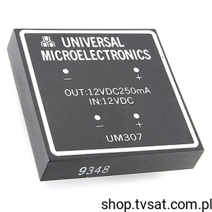 [1pc] UM307 DC-DC 12V to 12V 0.25A THT UMEC