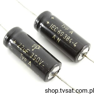 [3szt] 22110012030 Electrolytic 22uF 350V AXIAL F&T