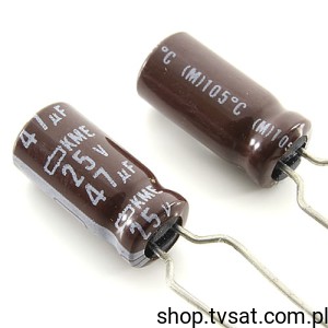 [200szt] KME25VB47 47uF 25V Electrolytic RADIAL NIPPONCHEM