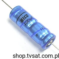 [1szt] Elektrolit Audio LL 100uF 63V 85'C 2222 132 28101 BC