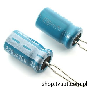 [200szt] TM10V220uF 220uF 10V Electrolytic Fi=6mm RADIAL JAMICON